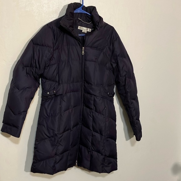 Larry Levine winter feather down puffer stadium coat women’s medium warm!! - Picture 1 of 8